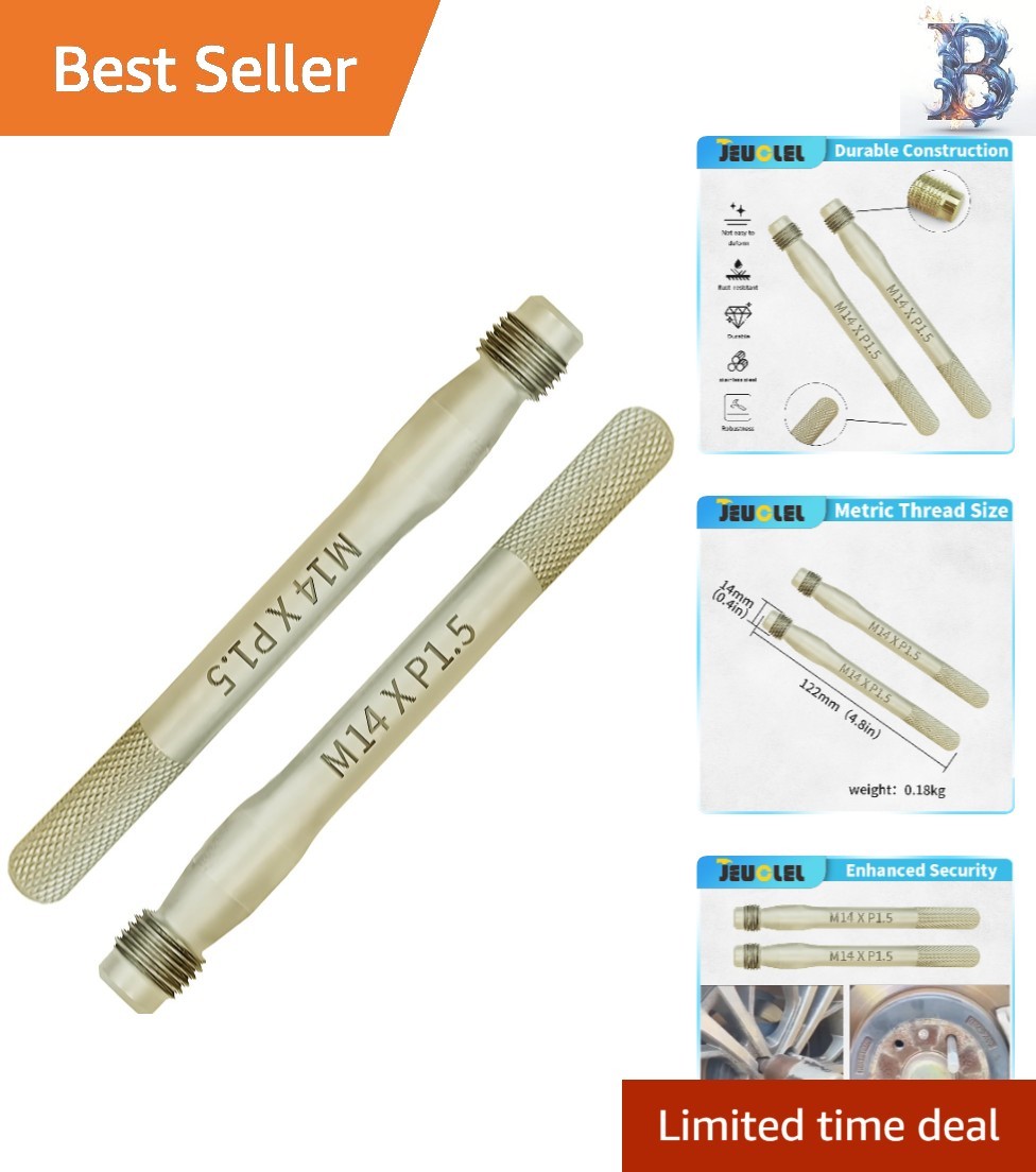 2PCS M14x1.5 Wheel Alignment Pins - Durable Stainless Steel Tire Change Tool