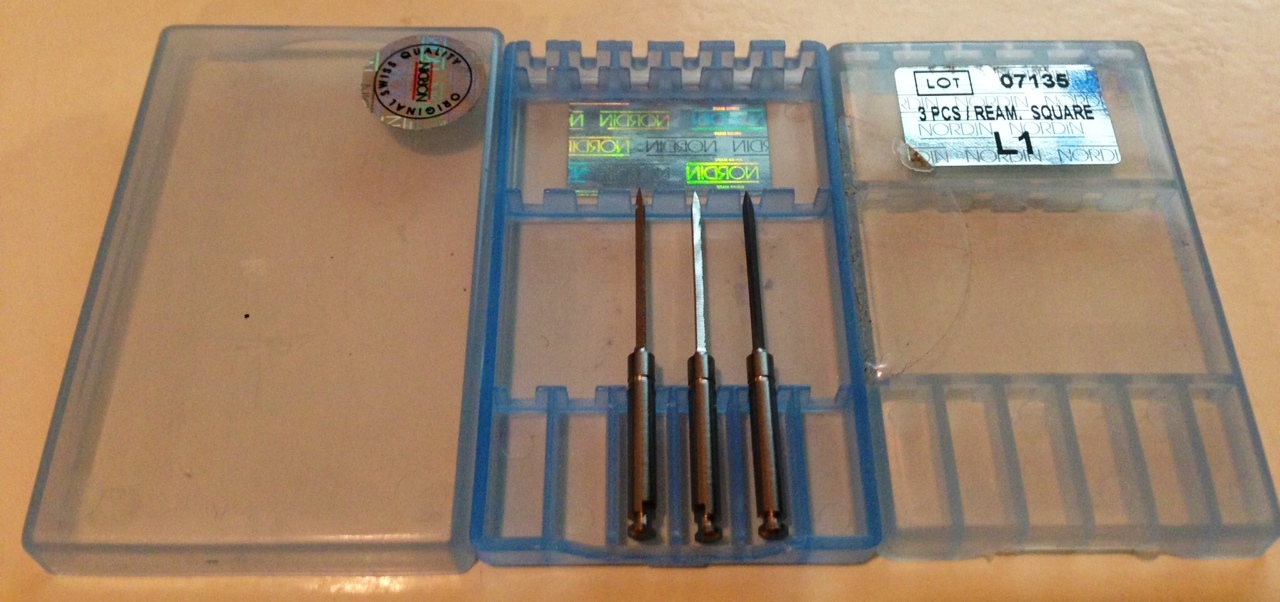 Long Nordin L3 (3 Refill Square Reamers) 32MM - Dental Square Screw Posts L3