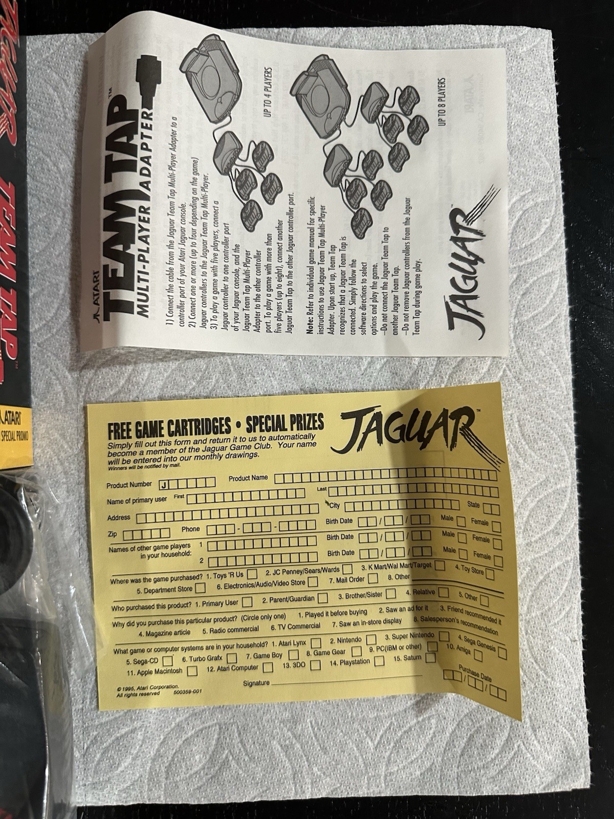 New Open Box TEAM TAP Atari Jaguar Multi Player Adapter, Please Read!