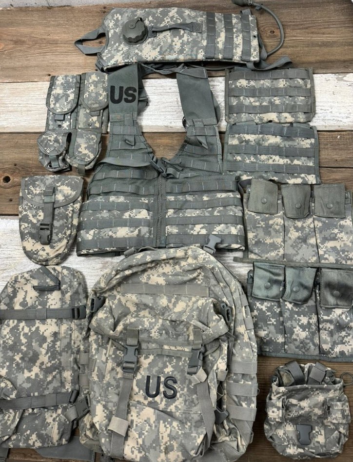 16pc Rifleman Kit MOLLE System ACU Complete Set US ARMY With Free NEW Bandoleer