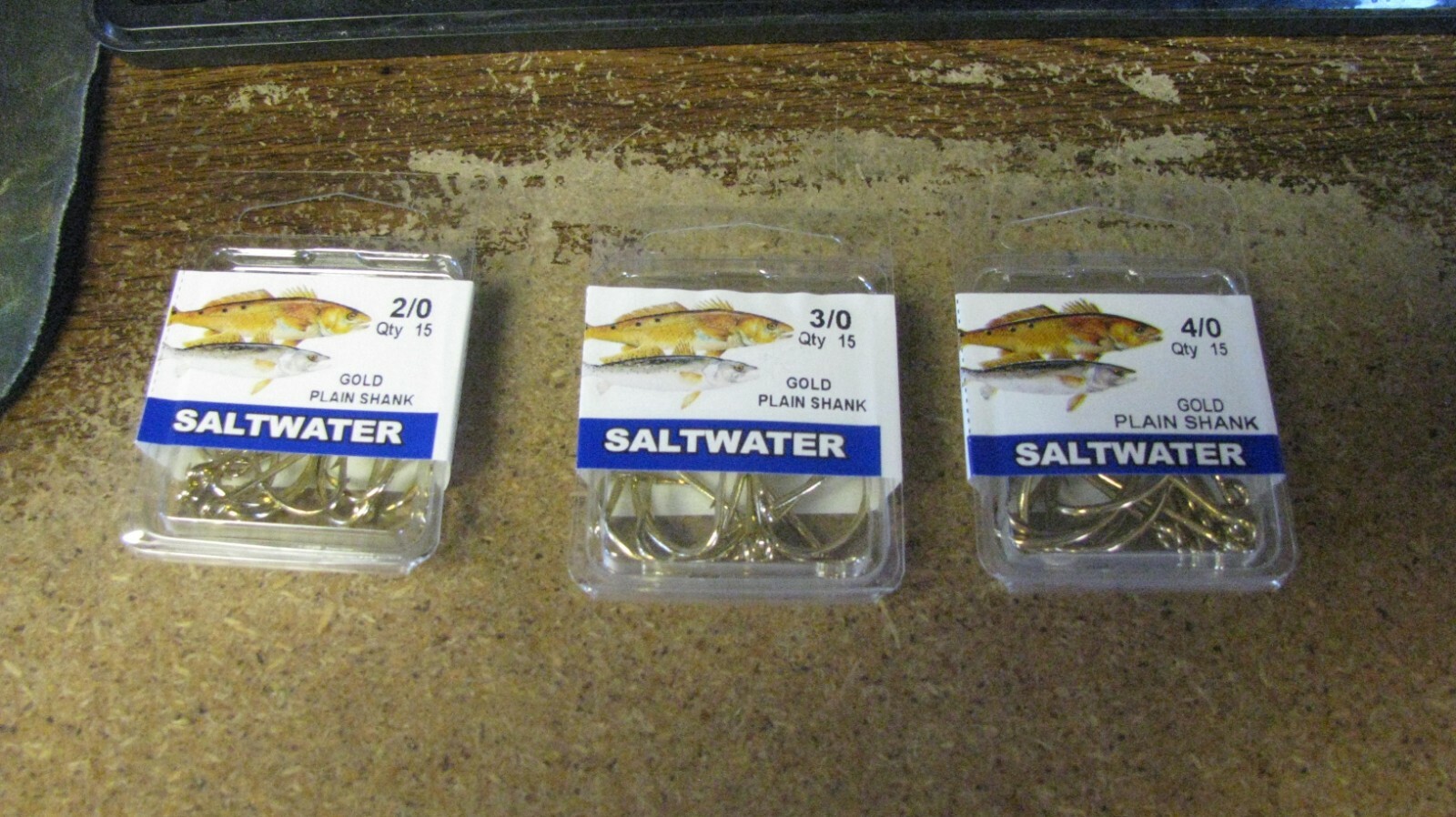 gold hooks, heavy, 45ct, 2/0, 3/0, 4/0, free shipping