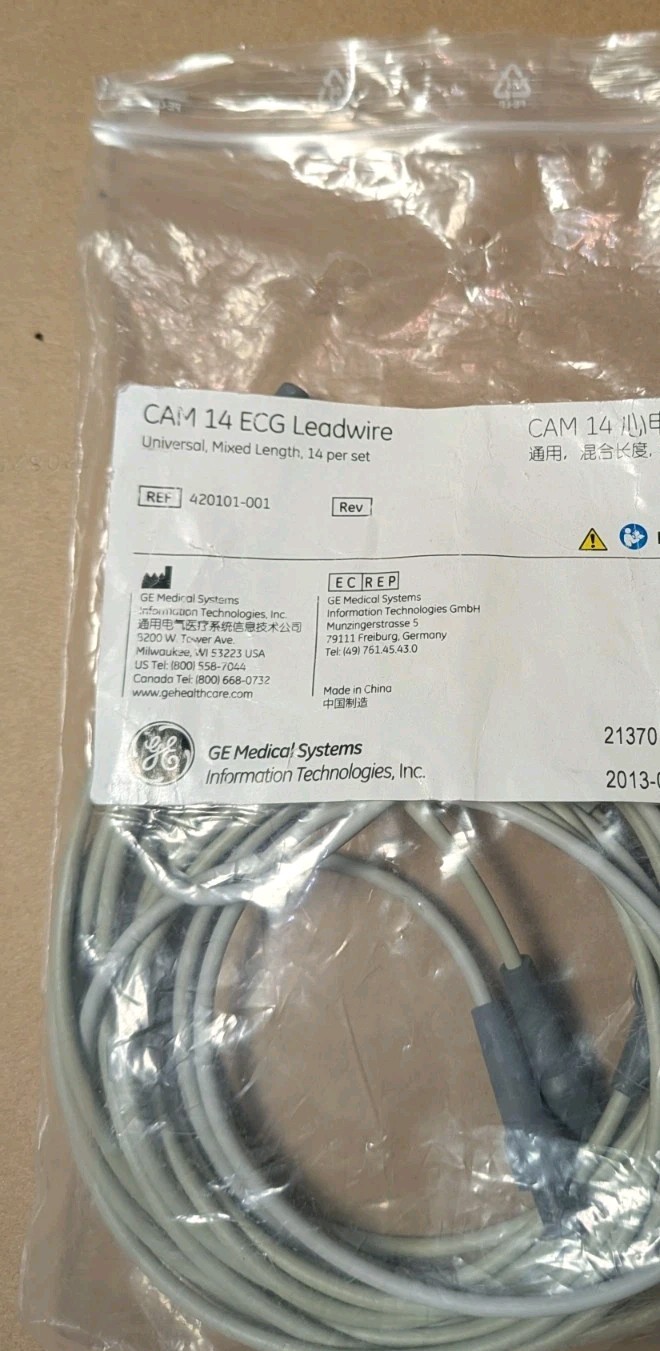 GE Medical Systems CAM 14 ECG Leadwire Set 420101-001