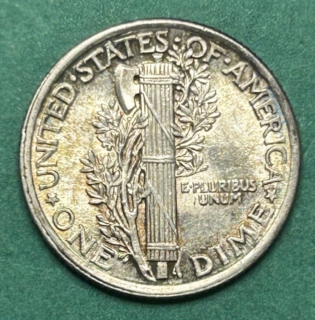 1916 MERCURY DIME CHOICE BU FB