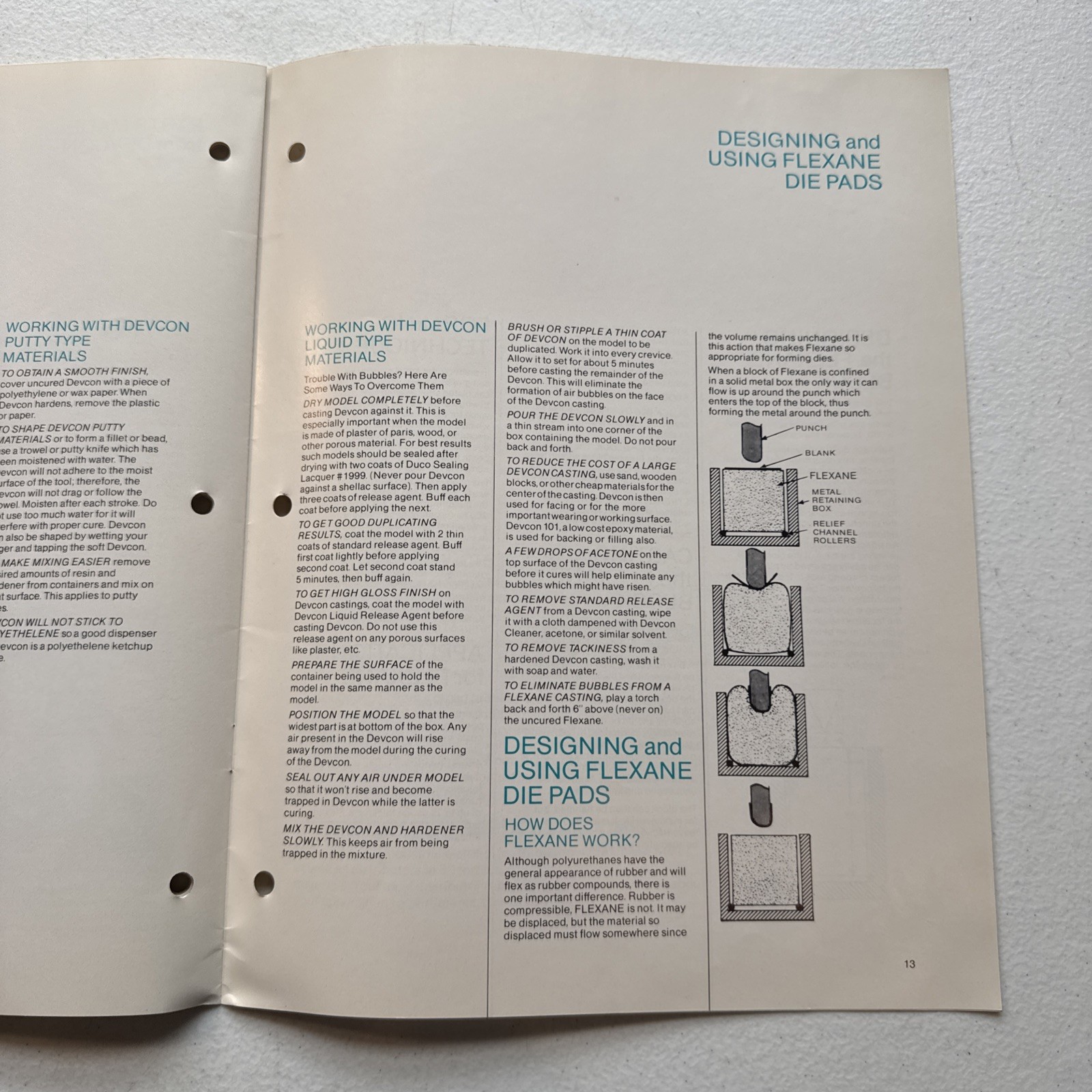 Devcon Corporation Danvers, Mass Tooling With Devcon Bulletin T-1 Catalog