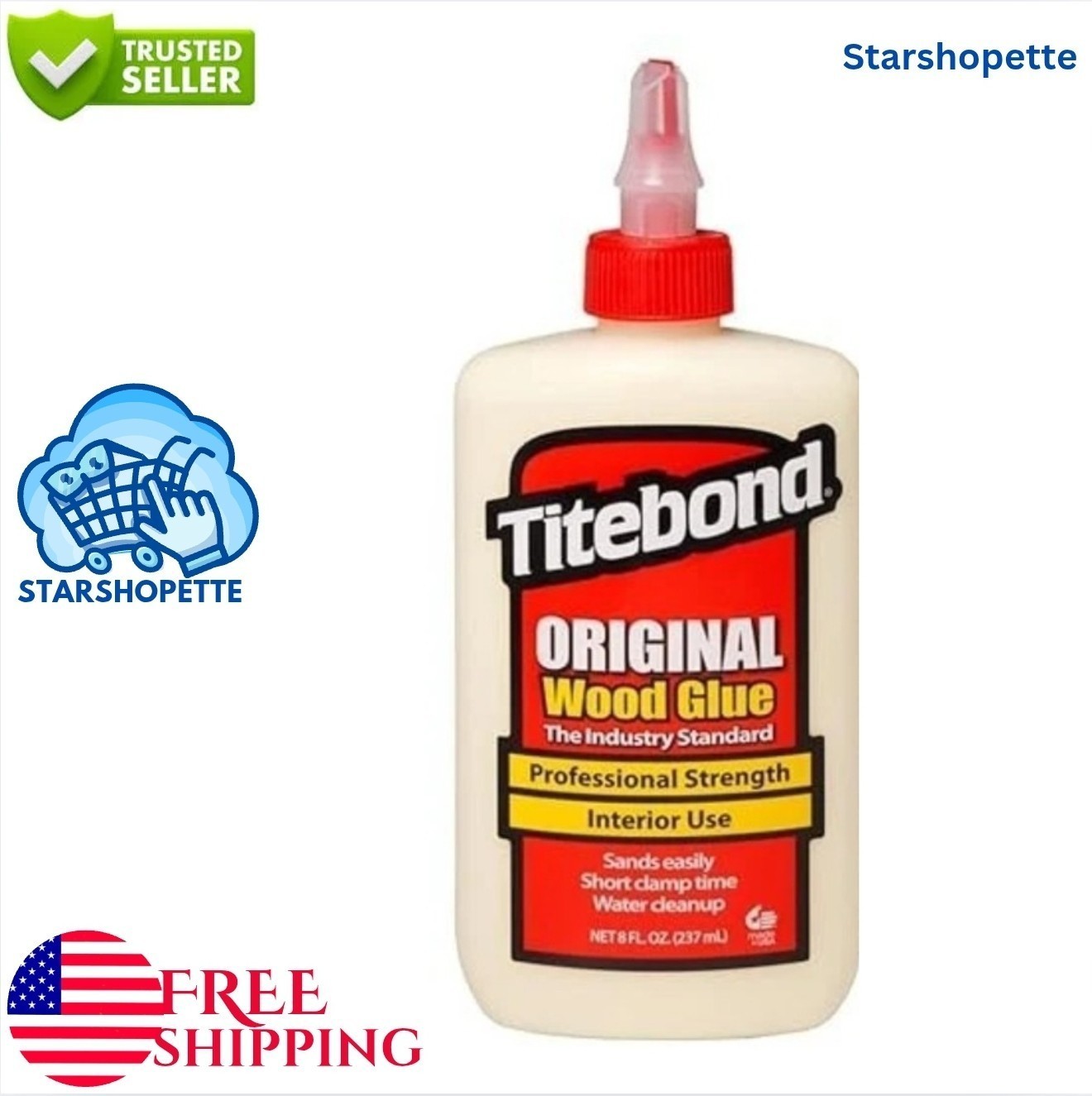 Titebond Original Wood Glue 5063 - Industry Standard for Woodworking, 8 oz