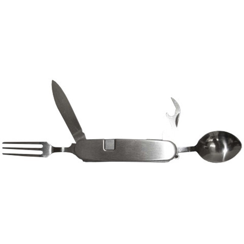 Portable 3-in-1 Foldable Fork Spoon Knife Can/Bottle Opener Multi Pocket Dining