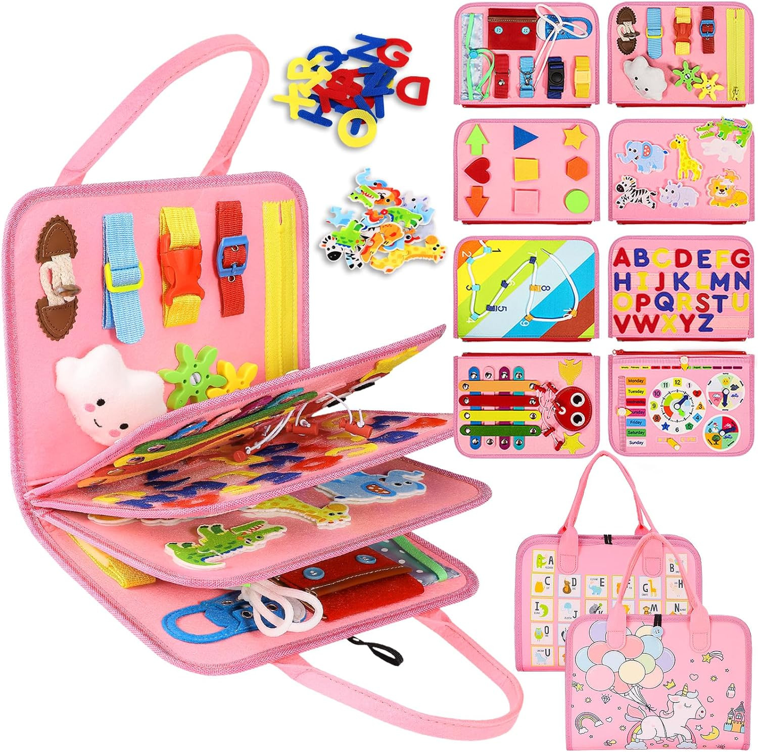 Tablero sensorial educativo para actividades de niños pequeños Montessori