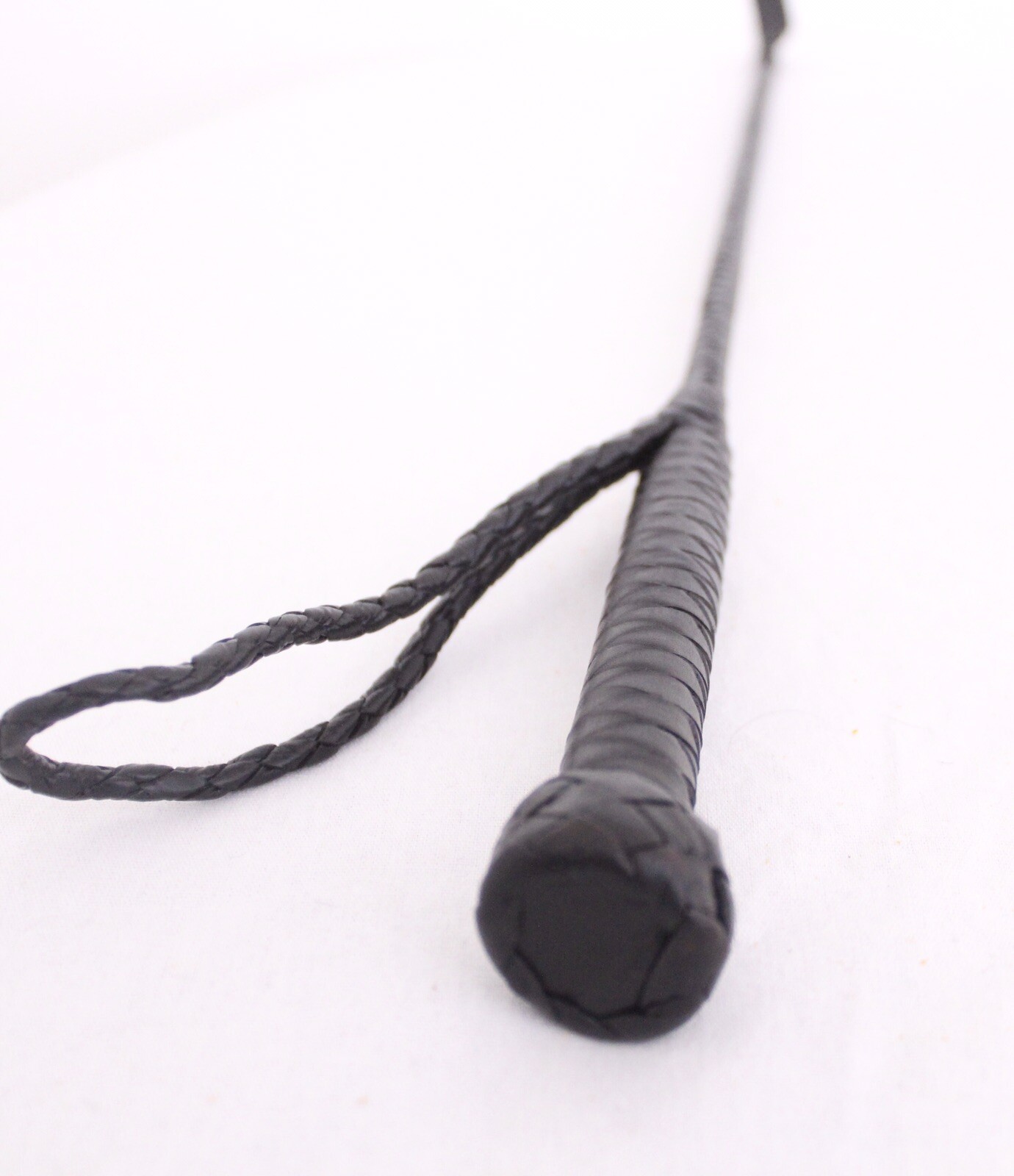 Riding Crop Horse Whip, Genuine Braided Leather Grip,Shaft & Leather Slapper