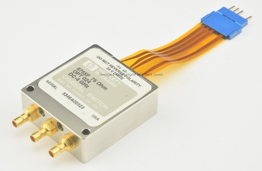 HP 8765F RF Coaxial Switch 75Ohm MINI-SMB DC-4GHz 24VDC