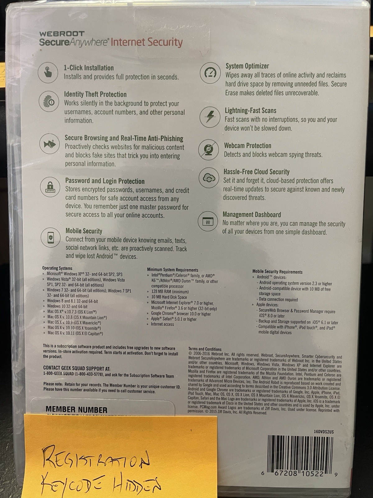 Webroot Secure Anywhere Unopened / Sealed