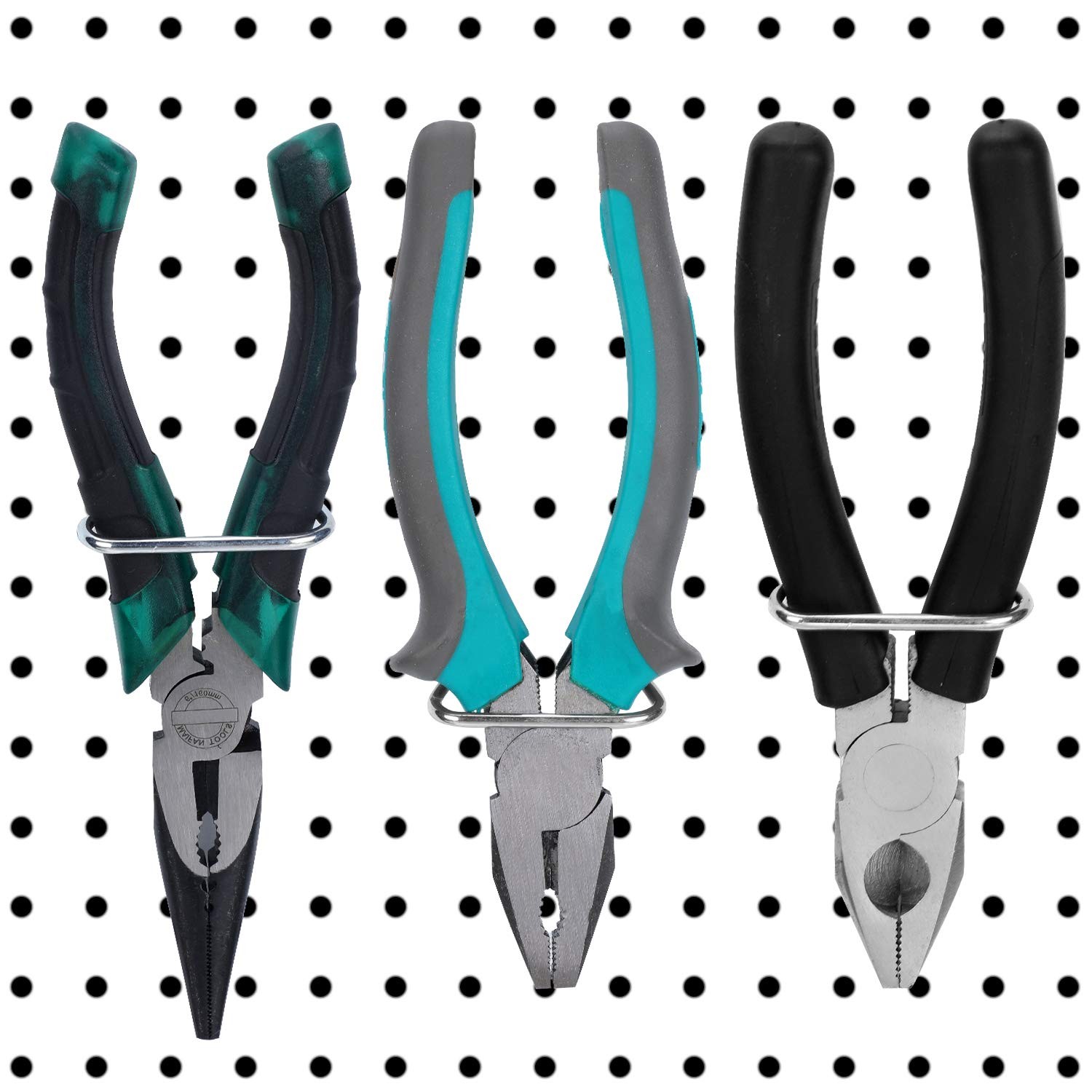 Stainless Steel Double Loop Pegboard Hooks Plier Holders Organizer Tool