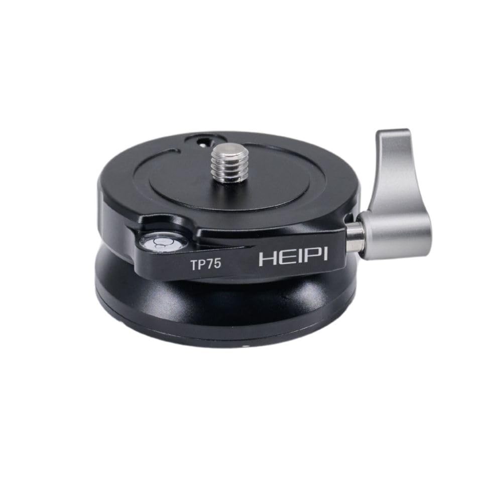 HEIPI TP75 Tripod Leveling Base for Camera Quick Tripod Head Plate with +/-5°