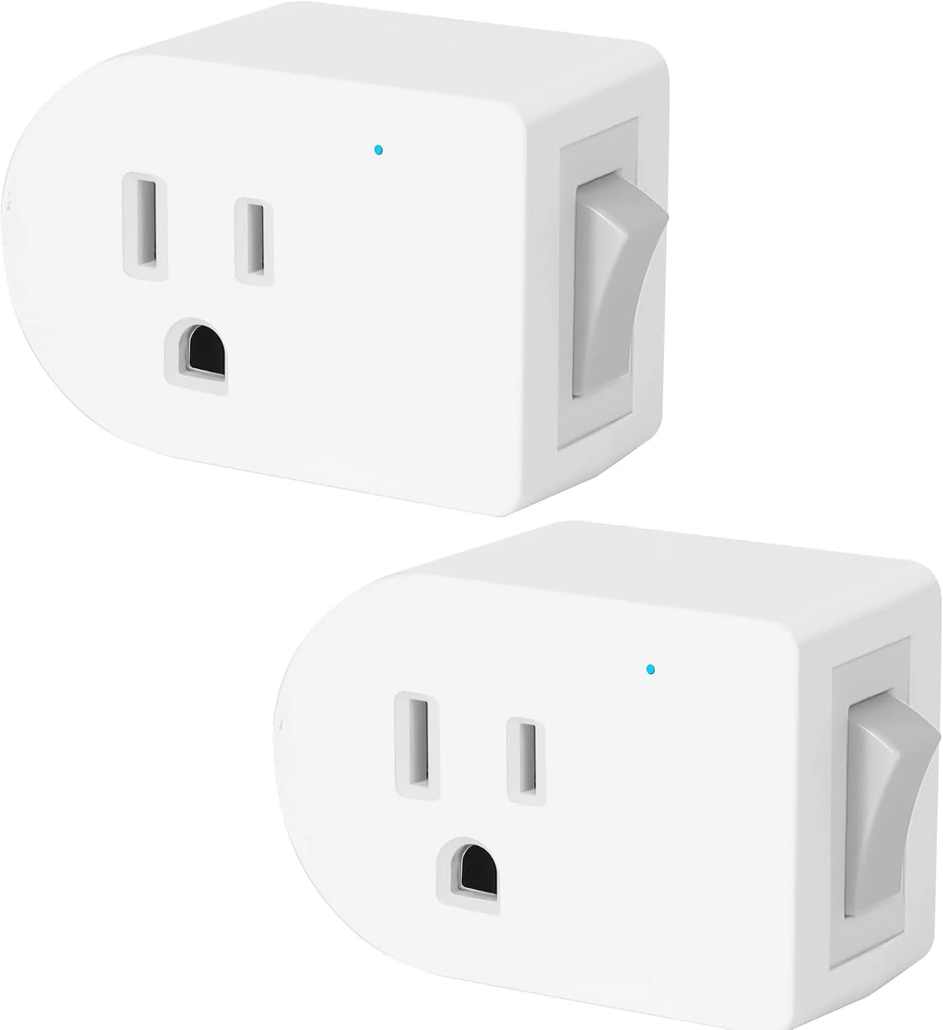 Grounded Outlet Surge Protector with ON/Off Switch 2 Pack,3 Prong Electrical Plu