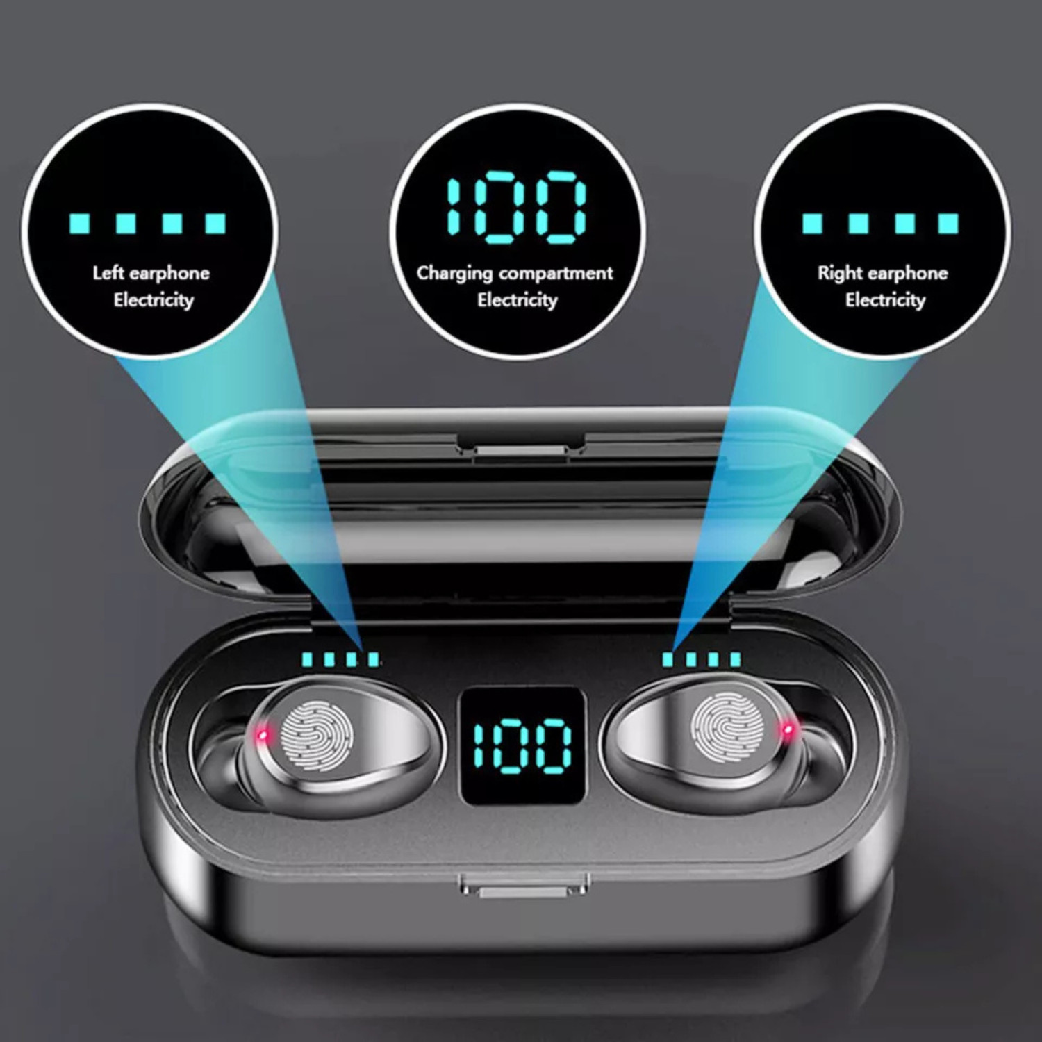 Bluetooth 5.0 Wireless Earbuds Headphone Headset Noise Cancelling Waterproof TWS