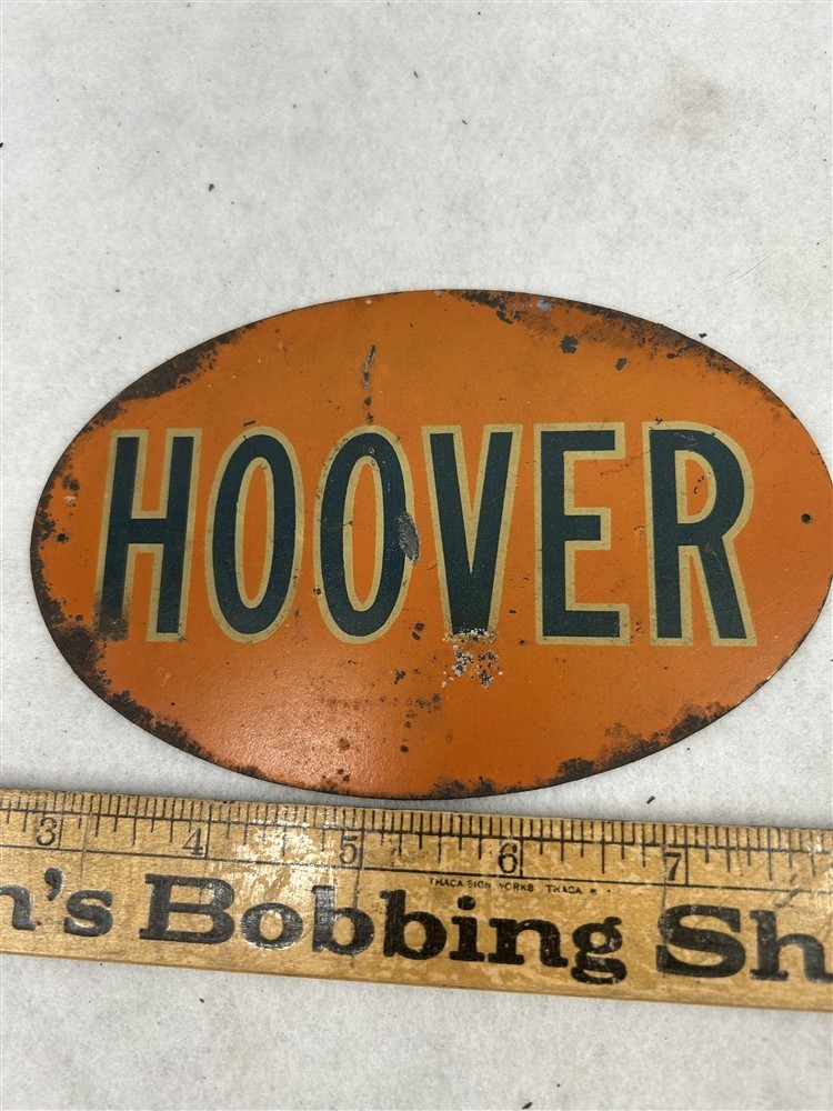 antique political sign Hoover for president orange 3.75 x 5.5 in. 1928 original
