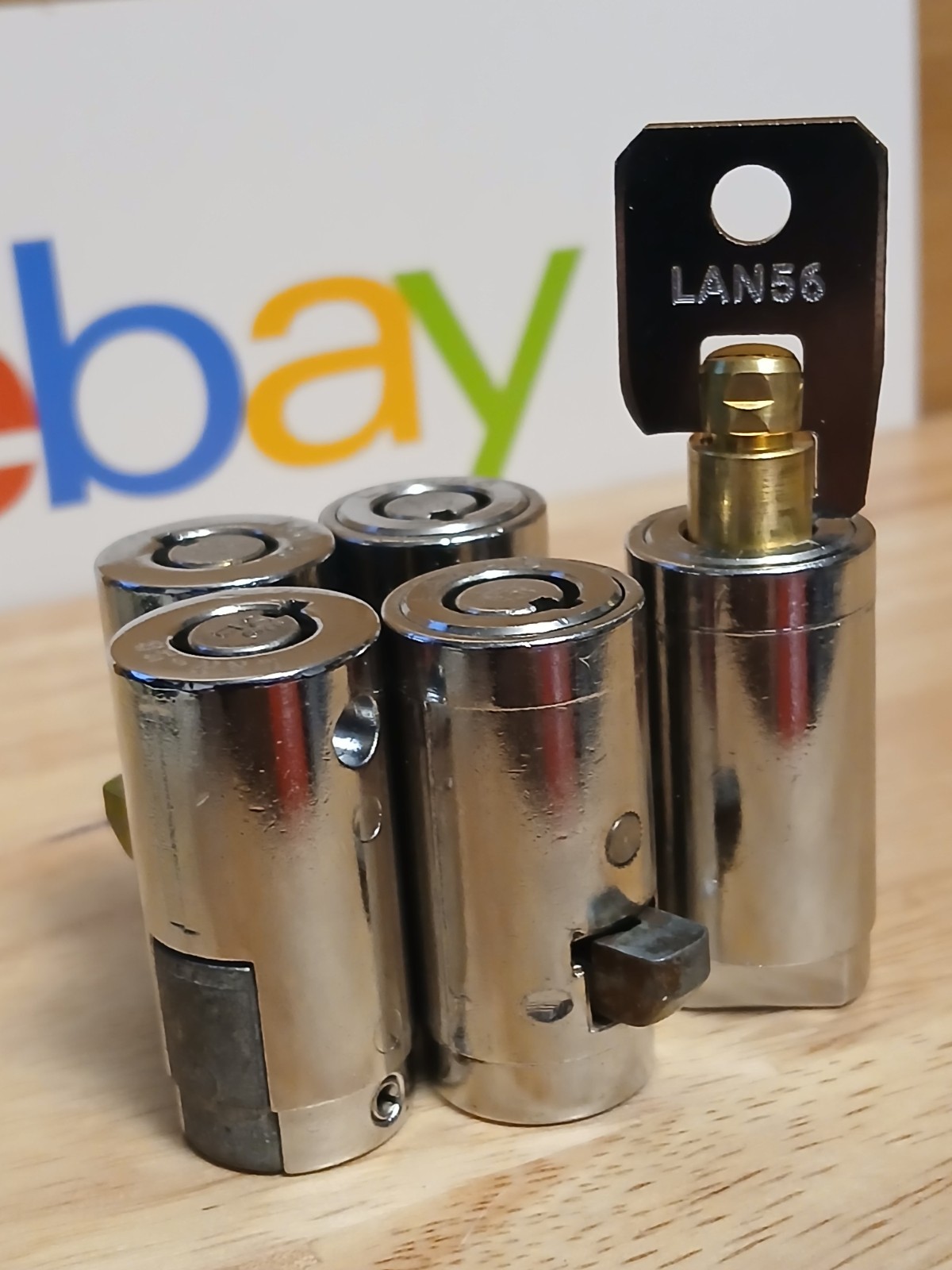 Snack soda drink vending machine key #LAN 56 + lot of 5 locks used barrel style