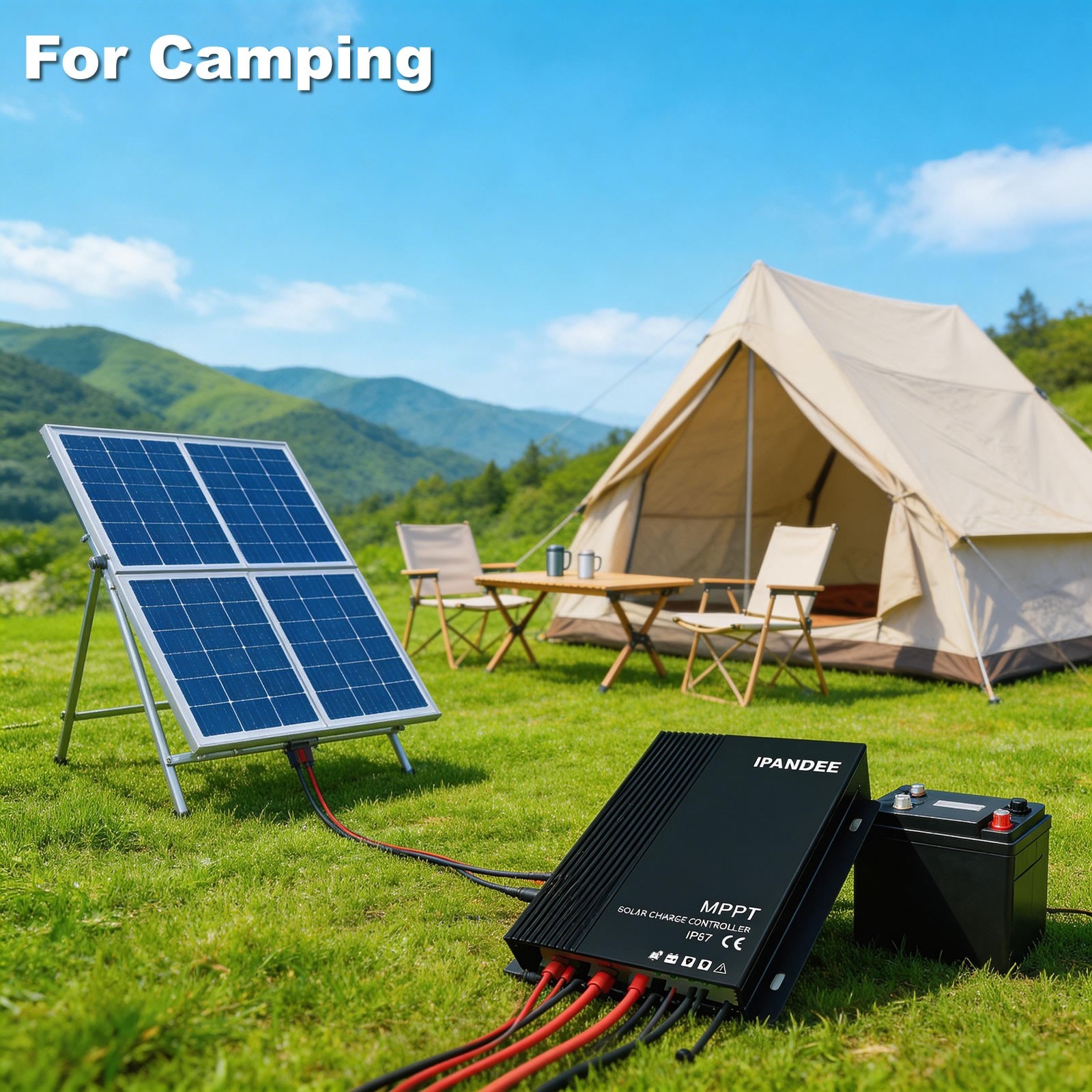 Waterproof 30A MPPT Solar Charge Controller 12V 24V Auto Home Battery Charger US