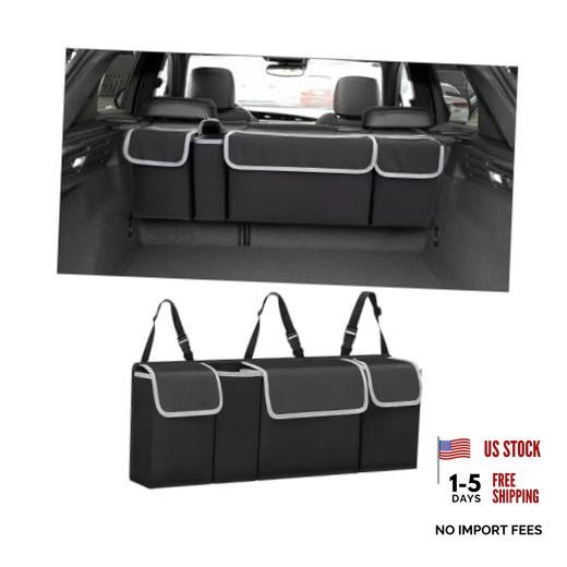 AUCELI Car Trunk Organizer, Backseat Hanging Large Storage with Black