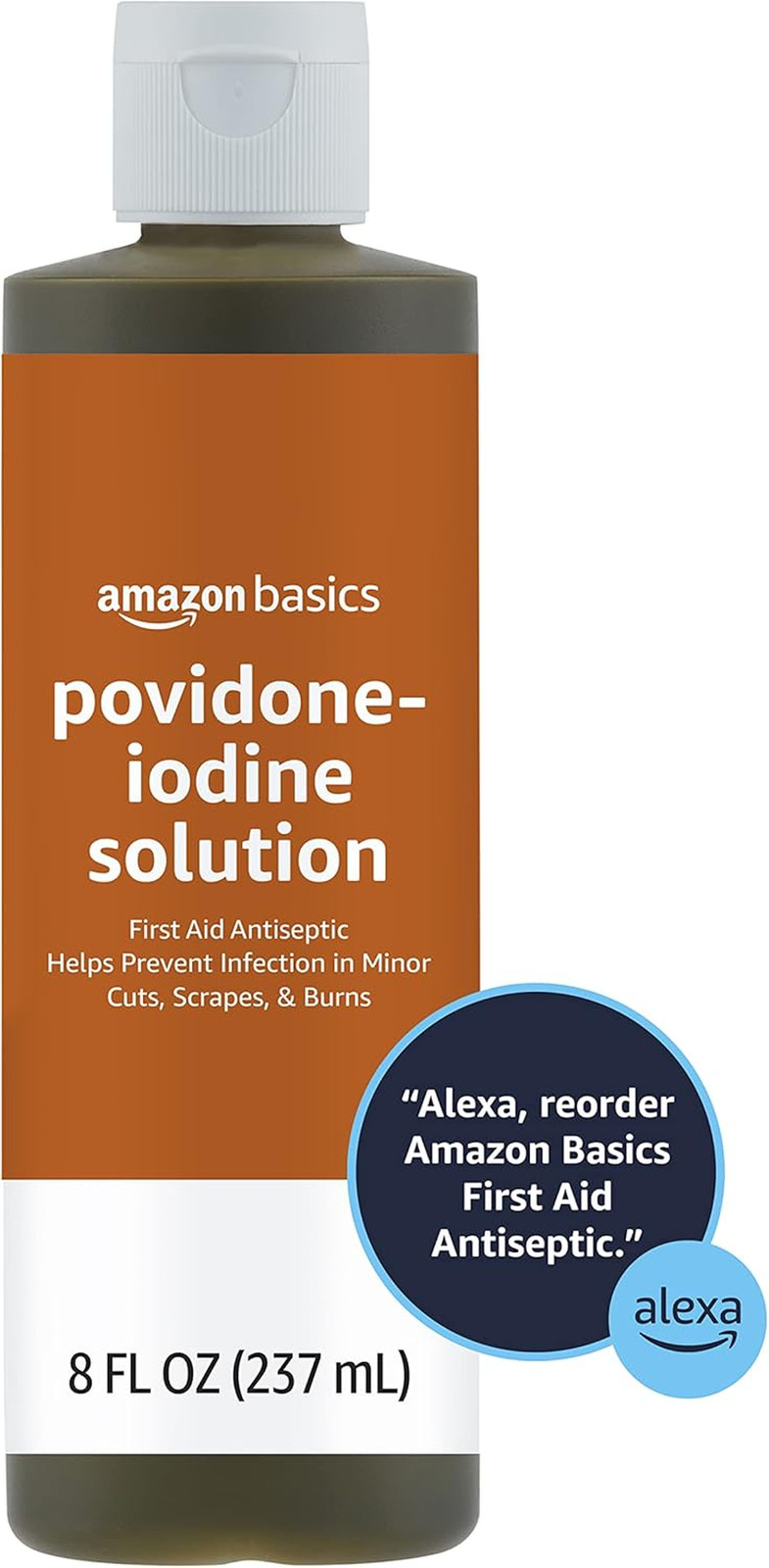 First Aid Antiseptic, 10% Povidone Iodine Solution, 8 Fl Oz, Pack of 4
