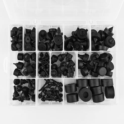 Automotive Rubber Bumper Assortment - Black Rubber Bumper Stopper, Compatible