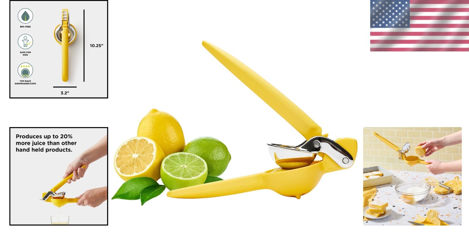 Durable FreshForce Citrus Juicer with Compact Design - Ideal for Lemons & Limes