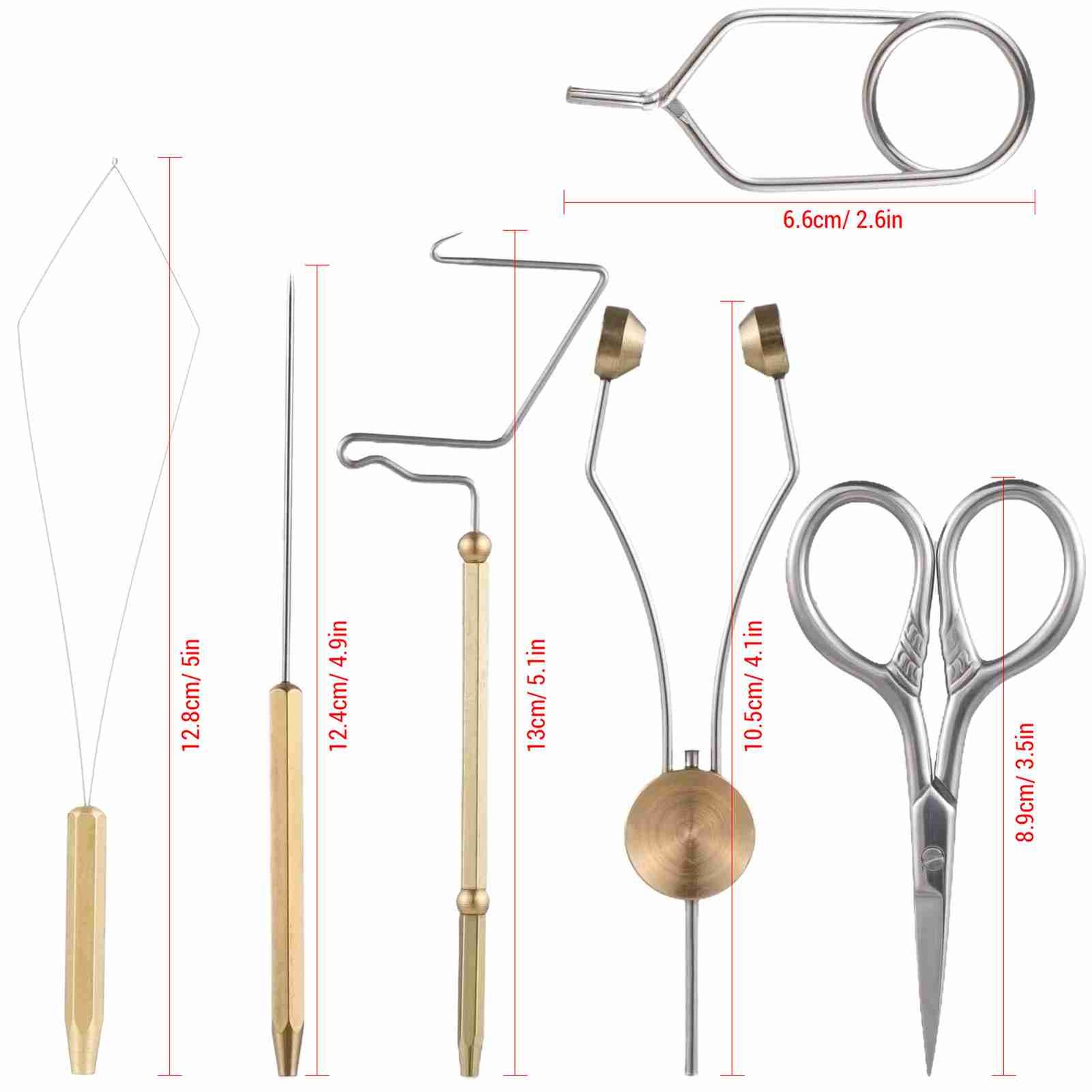 Fly Tying Tools Combo Kit Whip Finisher Bobbin Holder Bodkin Bobbin LNMS