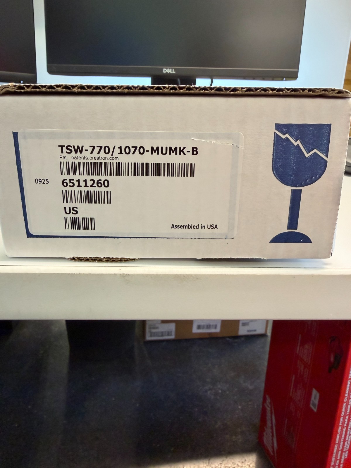 Crestron TSW-770/1070-MUMK-B Mullion Mount Kit for TSW-770 - Black NEW