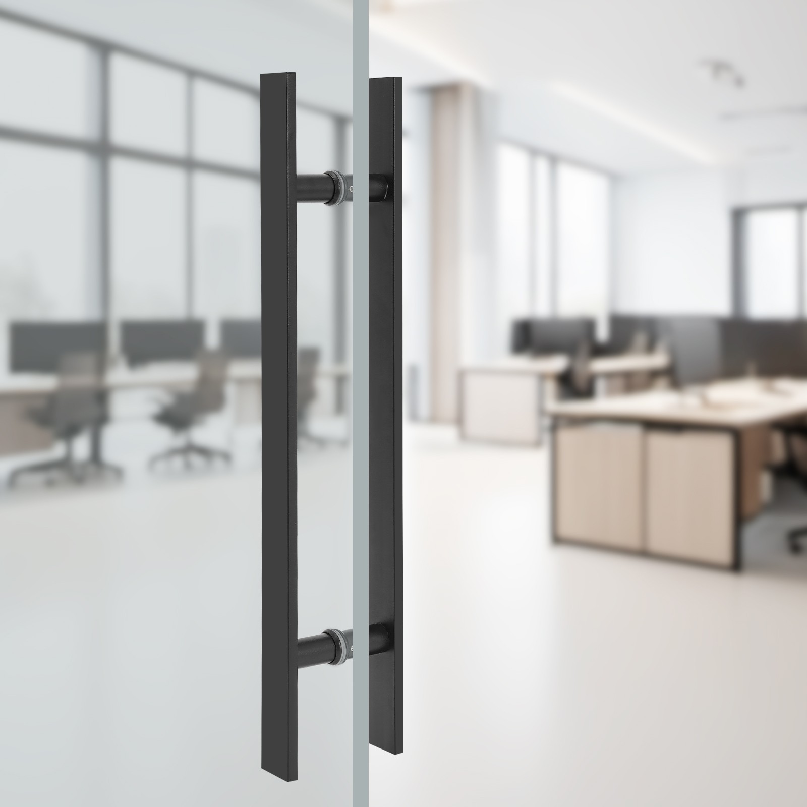 Commercial H Shape Double Sided Stainless Steel Pull Push Sliding Door Handles