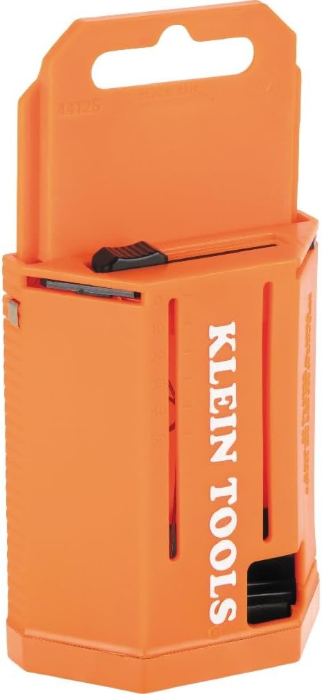 44125 Utility Knife Blade Dispenser with 50 Triple Ground Replacement Blades for