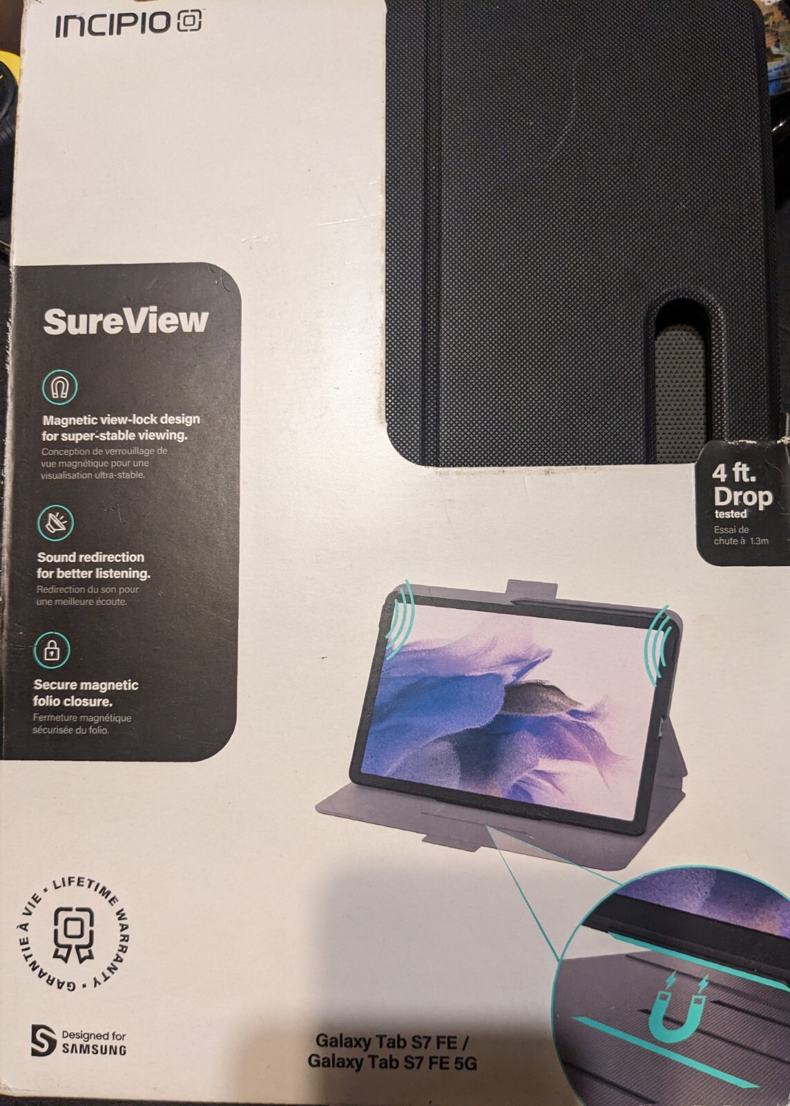 Incipio SureView Folio Case for Samsung Galaxy Tab S7 FE & Tab S7 FE 5G - Black