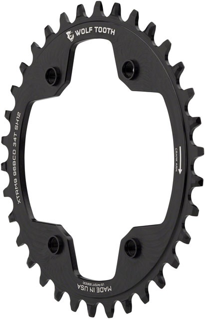 Wolf Tooth 96 BCD Chainring - 32t, 96 Asymmetric BCD, 4-Bolt, For Shimano Cranks