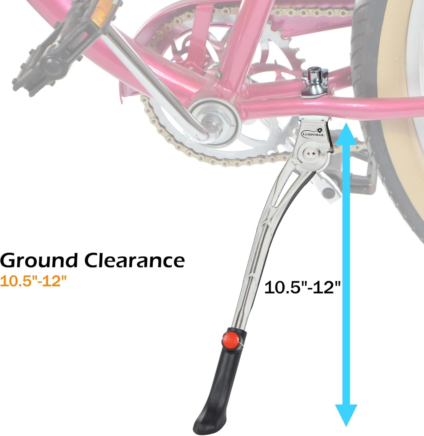 Universal U-Bolt Bike Kickstand - Fits Mountain, Cruiser & Road bikes 24-29 Inch