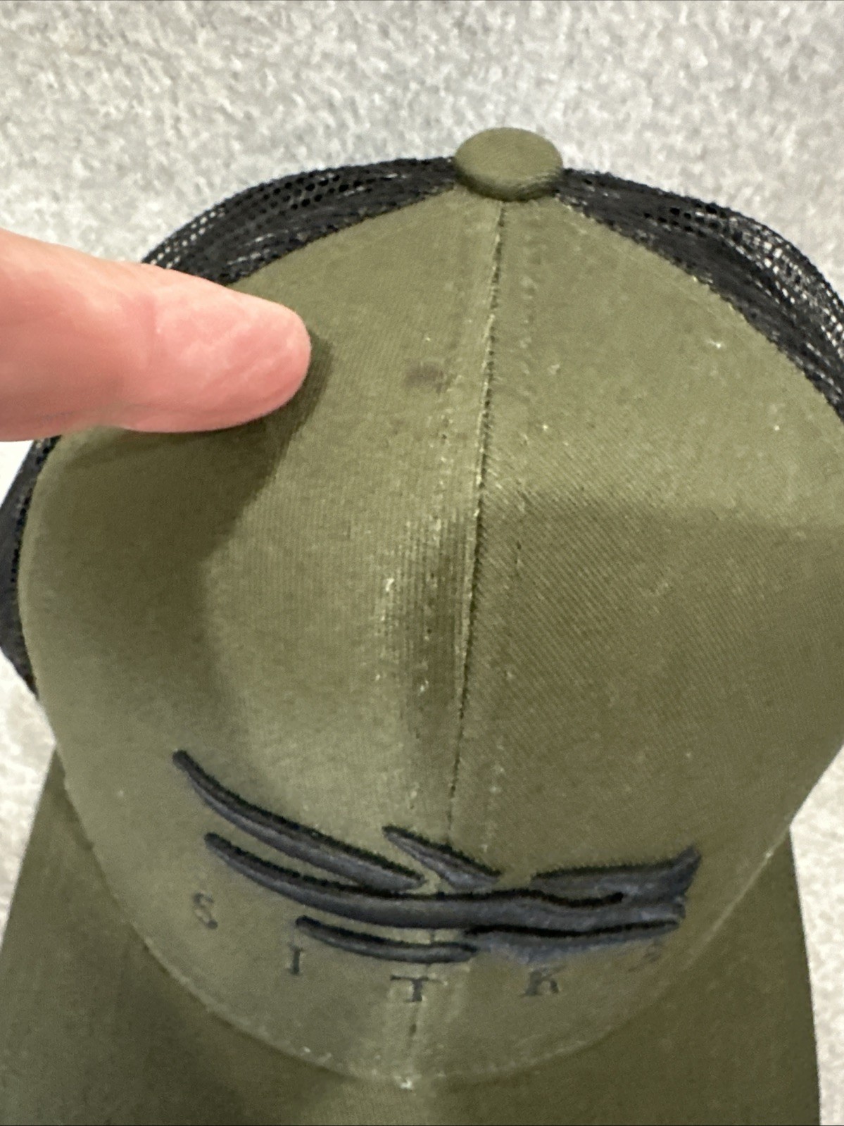 Sitke Icon Mid Pro Trucker Hat Snapback Cypress Green & Black - EXCELLENT