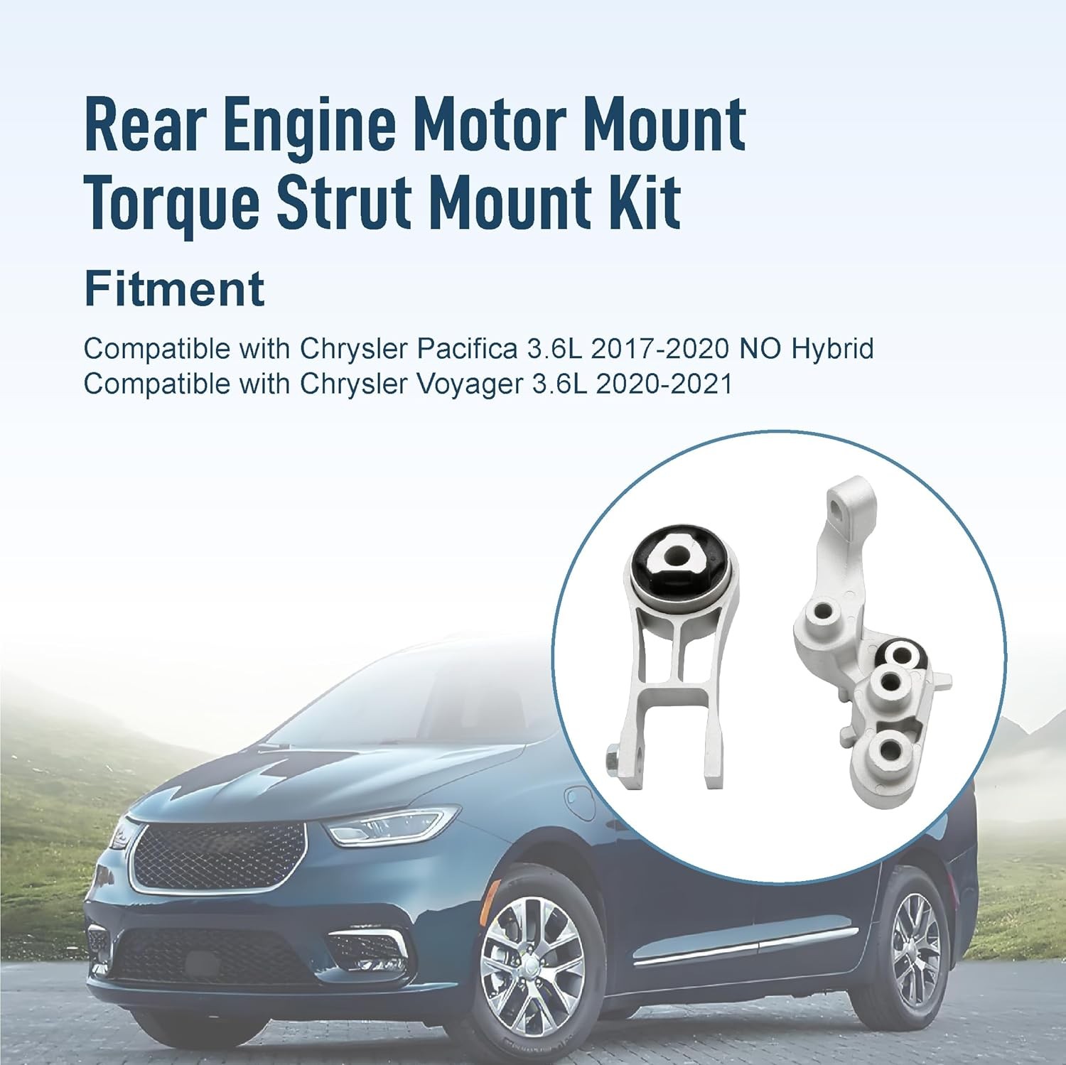 Rear Engine Motor Mount Torque Strut Mount Kit Fit For Chrysler Pacifica 3.6L...