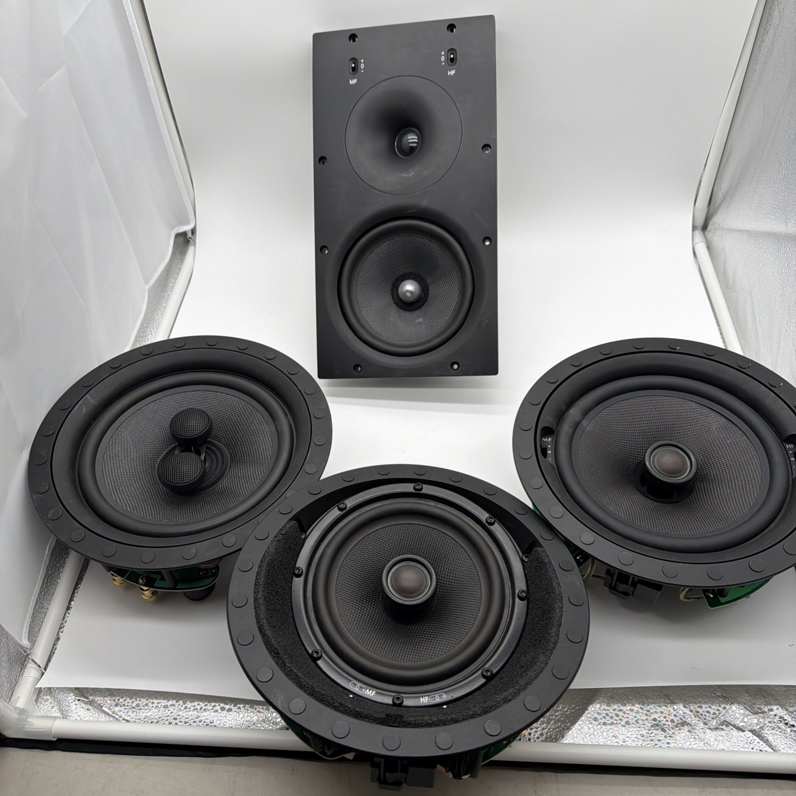 Preference Audio 6.5W in-wall speaker Set (K-W6LCRSd, K-82d, K-825d, K-6LCRSd