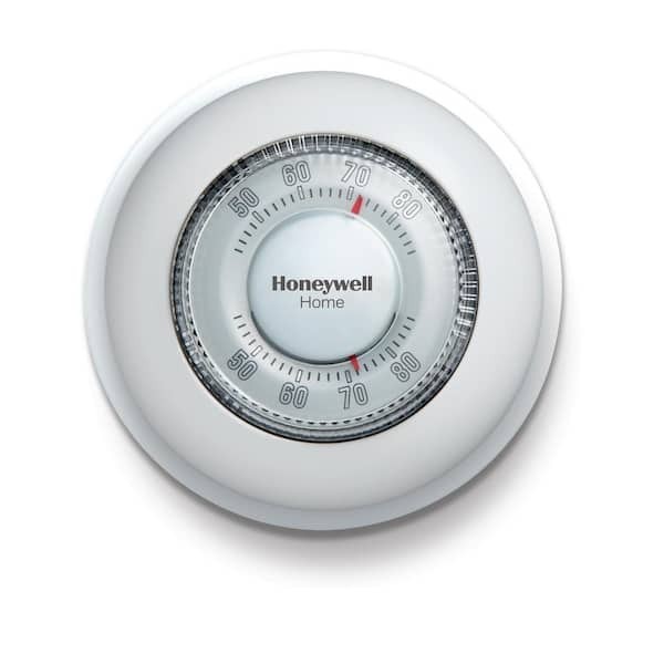 Honeywell Round Non Programmable Thermostat 1H Heat 24V Manual White Low Volta