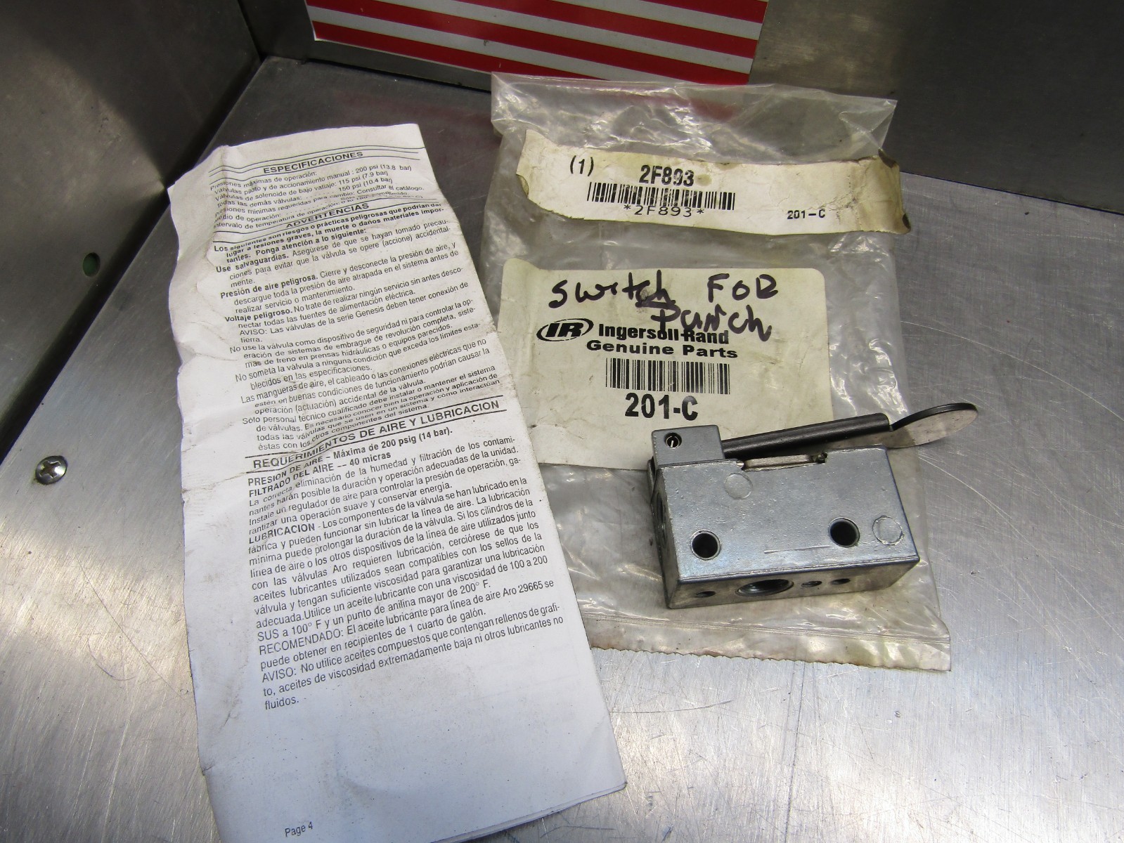 Ingersoll Rand 2F893 Switch 201-C