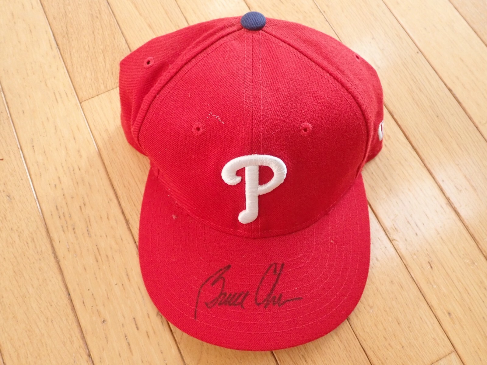 BRUCE CHEN PHILLIES AUTHENTIC SIGNED NEW ERA ADJUSTABLE HAT