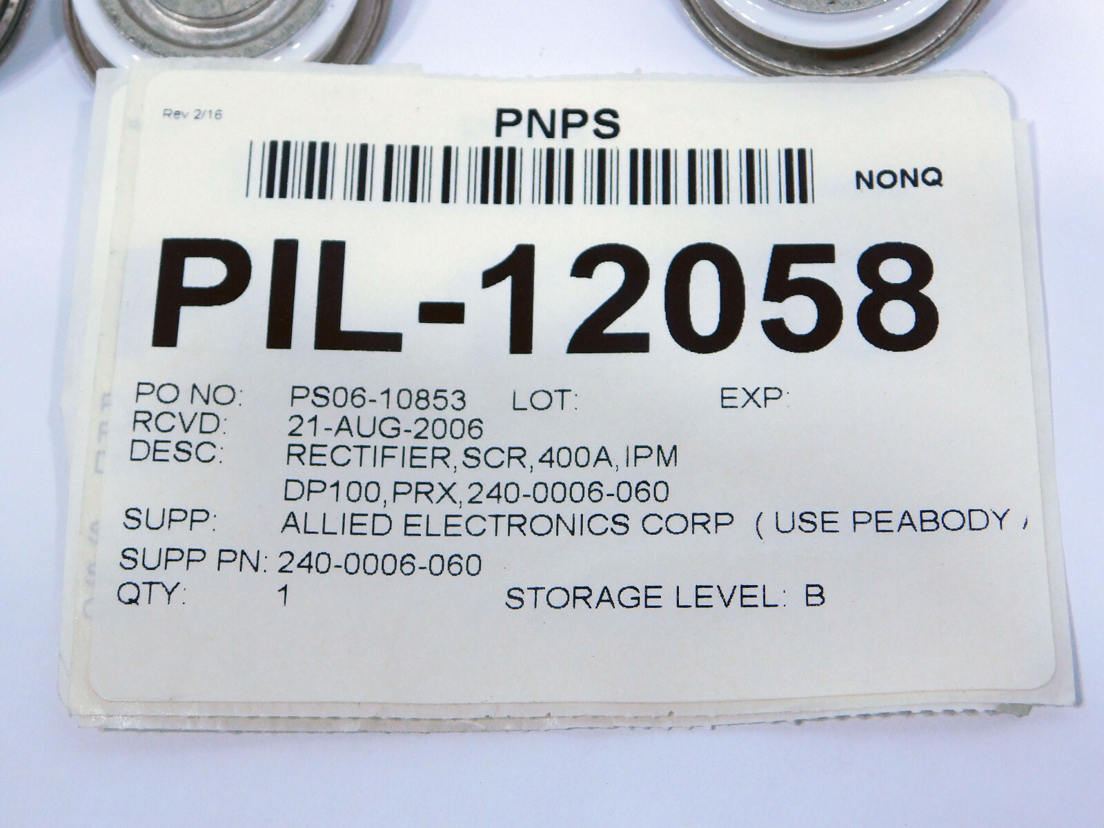 Powerex Thyristor Rectifier 240-0006-060