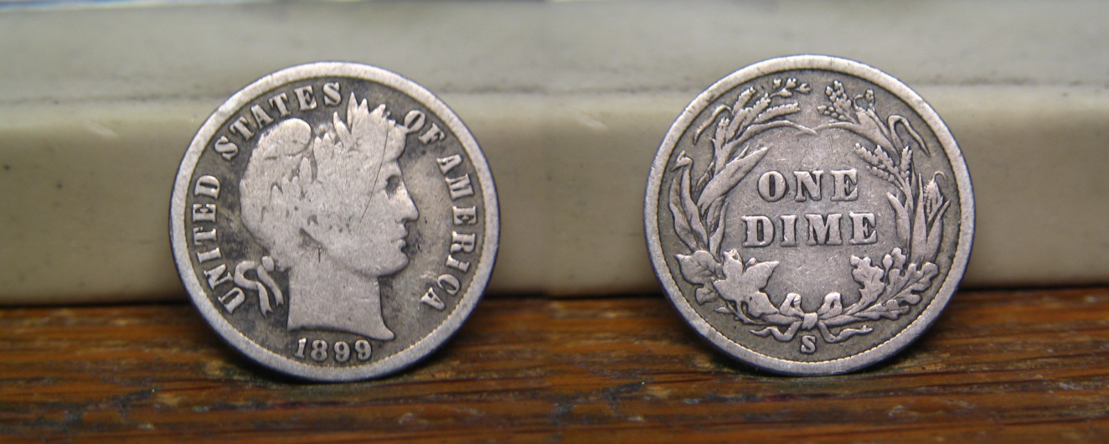 1899-S BARBER LIBERTY HEAD SILVER DIME 1899S US COIN