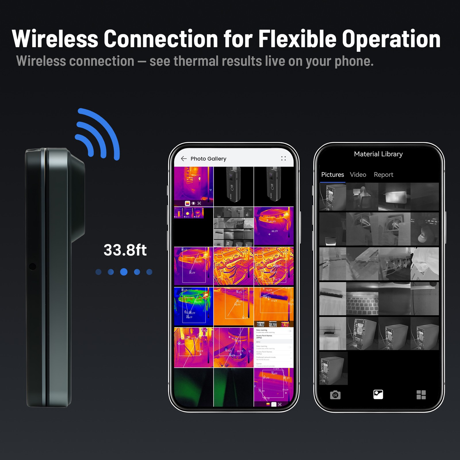 TISR Resolution 512*384 Wireless Thermal Camera for Android & iOS Smartphone
