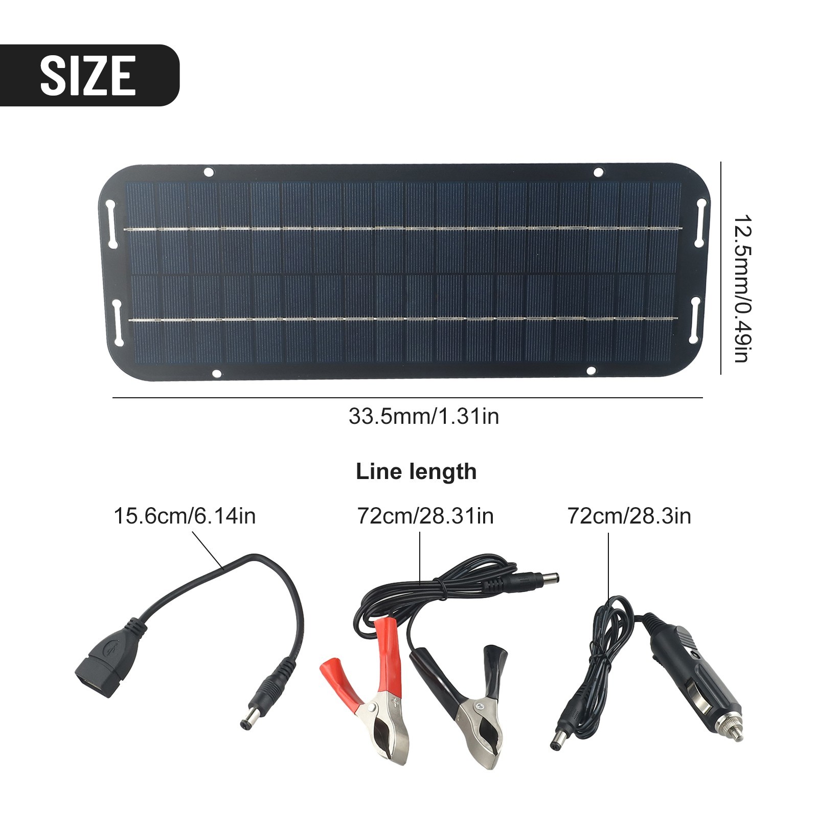 Ample Sunlight 60W Solar Panel Built-in Blocking Diodes No Maintenance Required
