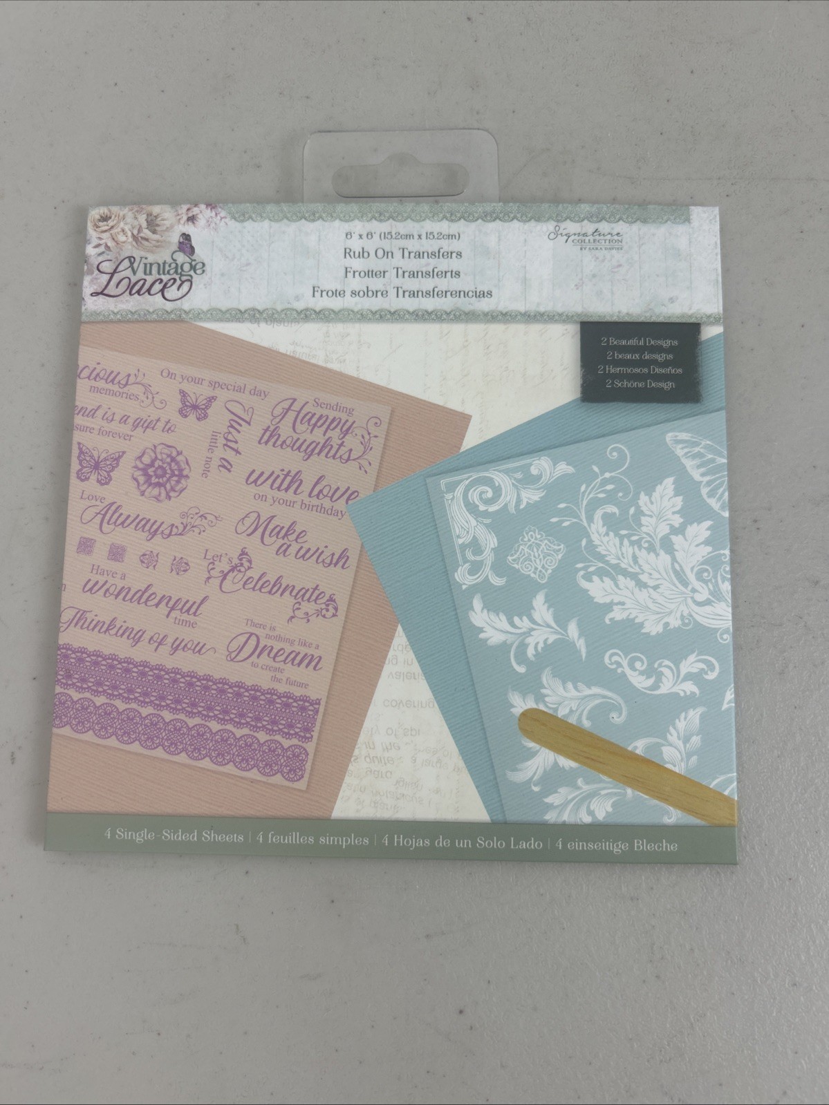 Crafters Companion Vintage Lace Signature Collection rub on transfers New