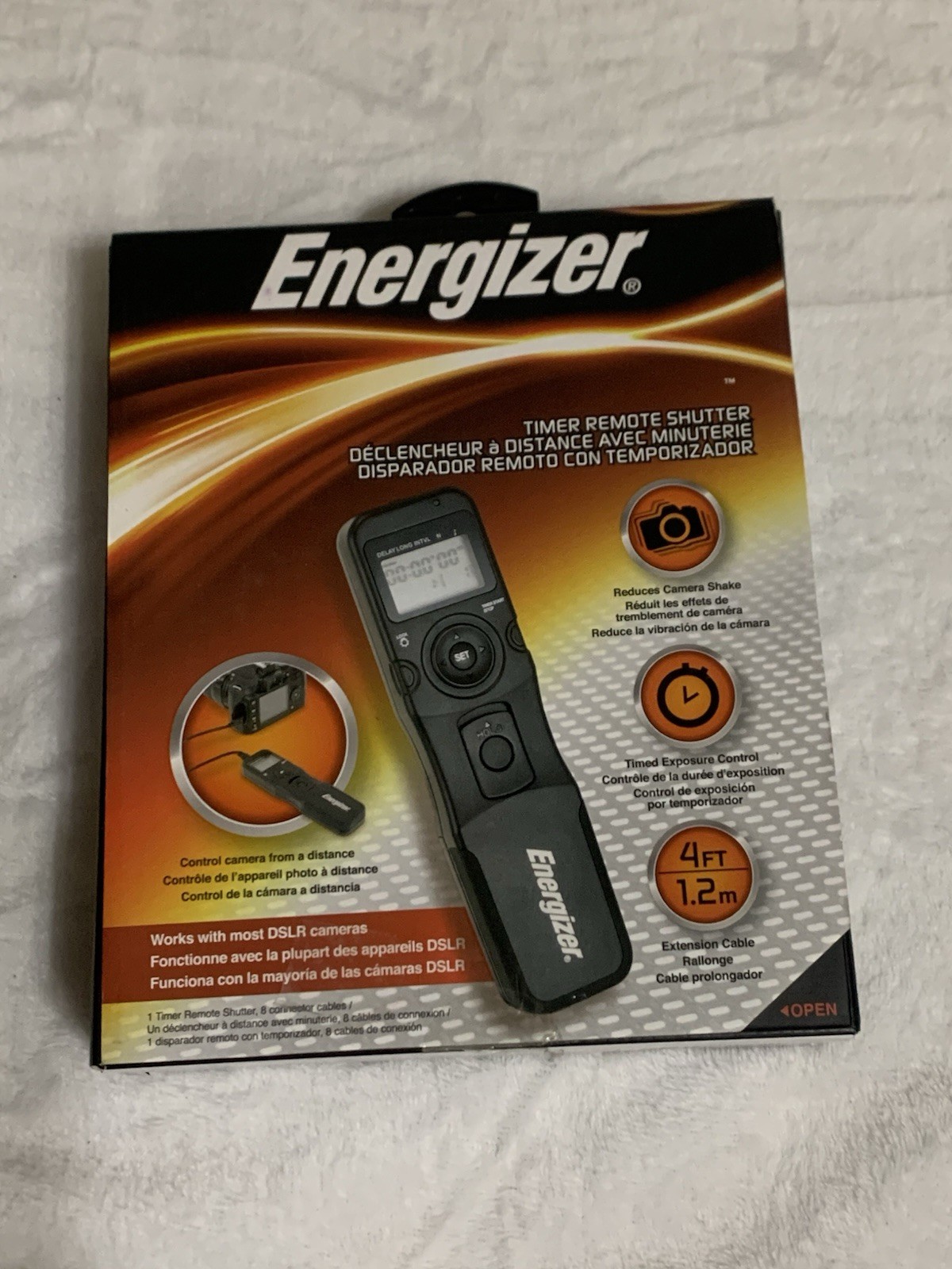 Energizer, Timer Remote Shutter, Works With Most DSLR Cameras, New