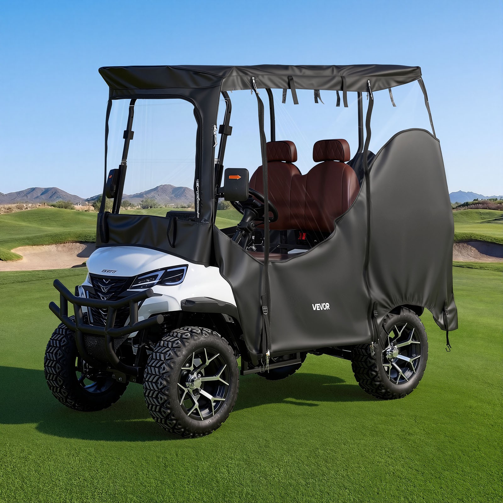 VEVOR Golf Cart Cover Visible Full-Enclosure 2 & 2+2 Passenger Club Car Cover