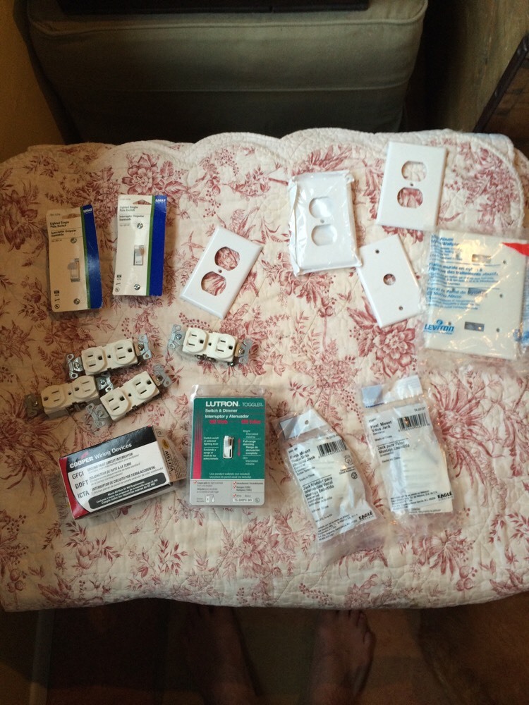 Lot of Cooper Wiring & Lutron Electrical Receptacles, Switches, Jacks & Plates