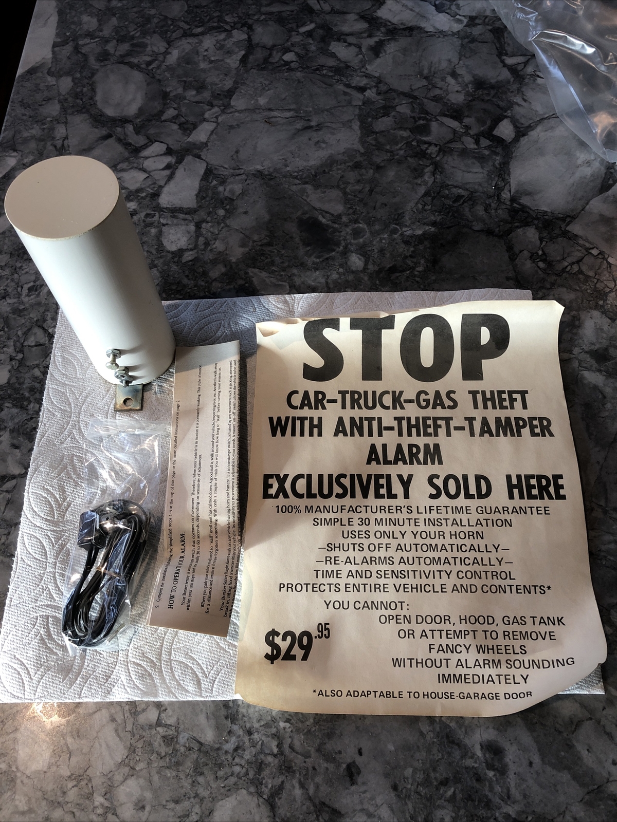 NOS New Bunker Alarm Vehicle Burglar System Vintage Car Truck Chevrolet Ford
