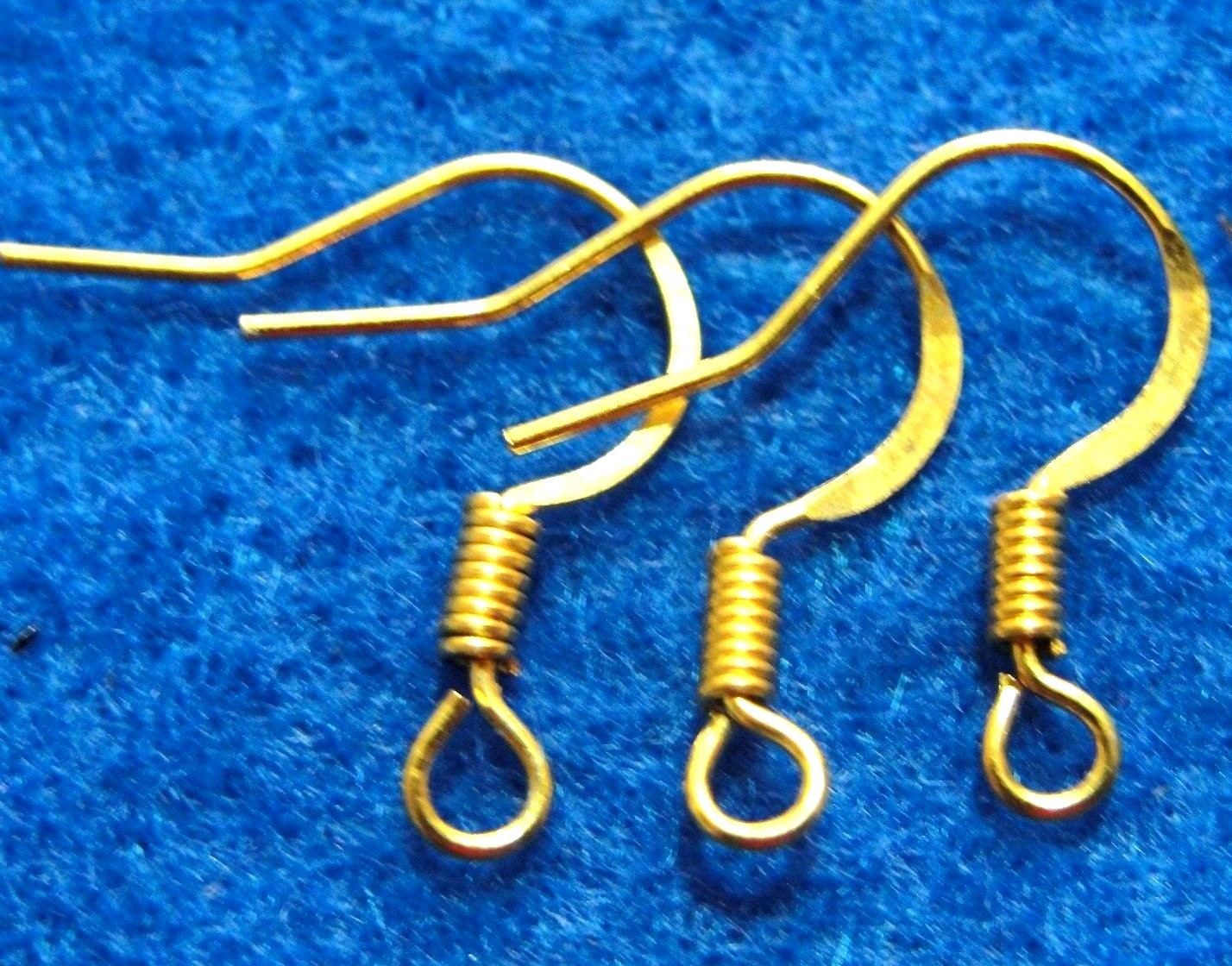 500Pcs. WHOLESALE Tibetan Gold-Plated Earring Hooks Flat Coil Iron Tibetan Q0811