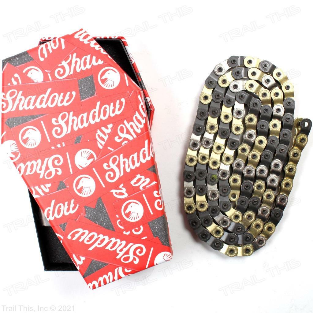 Shadow Conspiracy Interlock V2 1/8" Gold Black Silver Half Link BMX Bike Chain