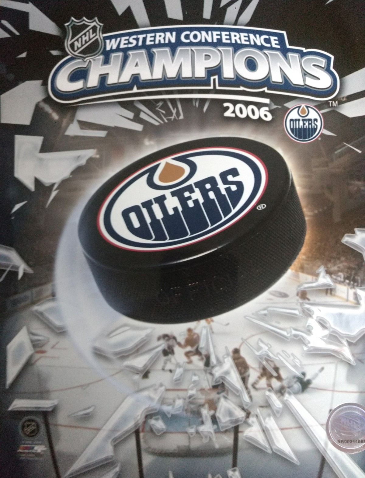 EDMONTON OILERS 2005/06 Western Conference Champions 8X10 Logo PHOTO